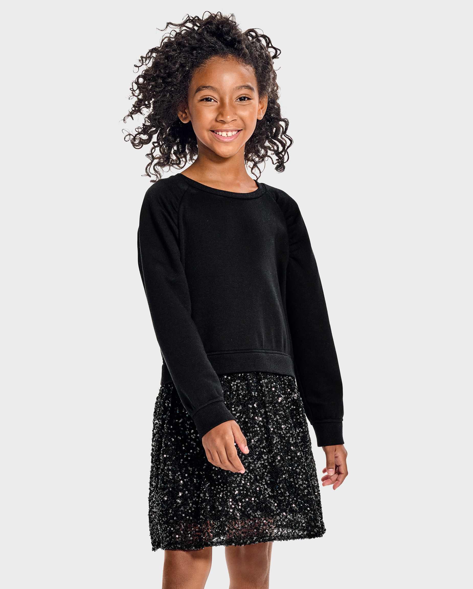 black sequin hoodie dress Sparkle Zip Up Hoodie Dress