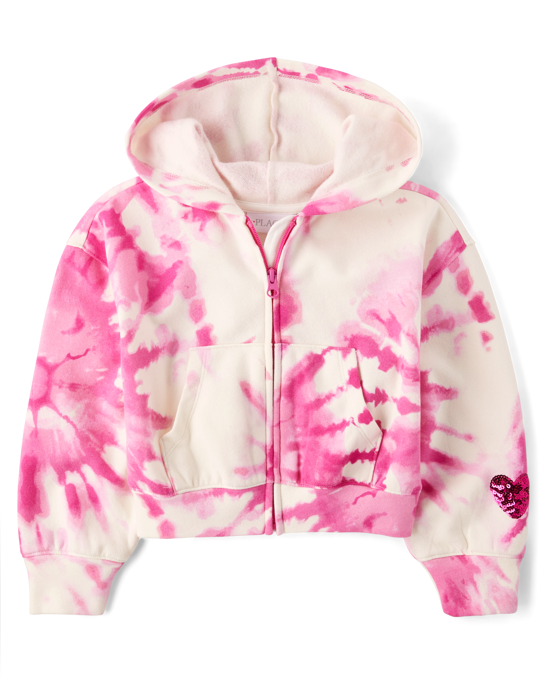 Tie Dye Plus Size Super Cropped Hoodie Black White Tie Dye Print