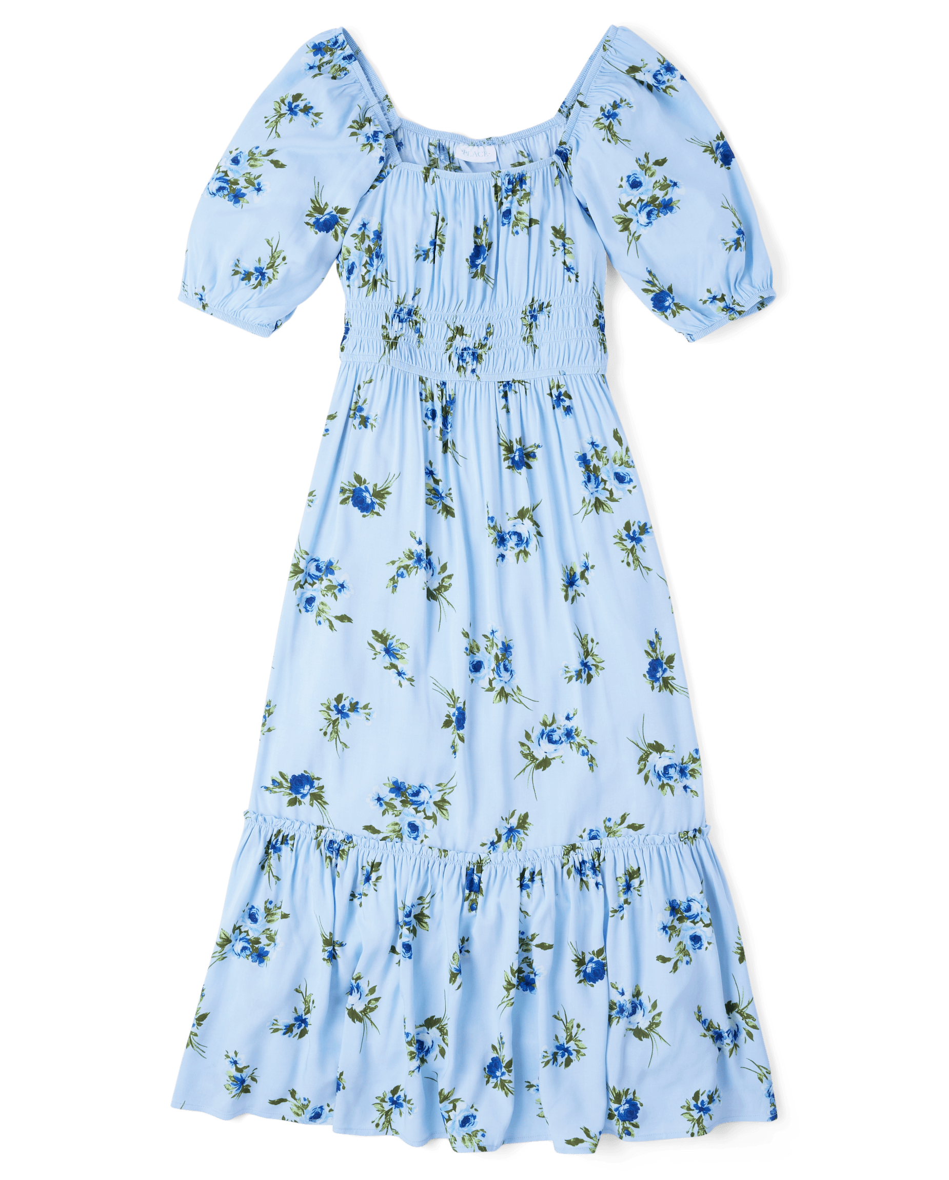 target blue and white floral dress Womens Mommy Me Three Quarter Sleeve Print Midi Tiered - col:sleeve-length-sleeveless Forever 21 Little Black Pick Size:S Style that goes wherever