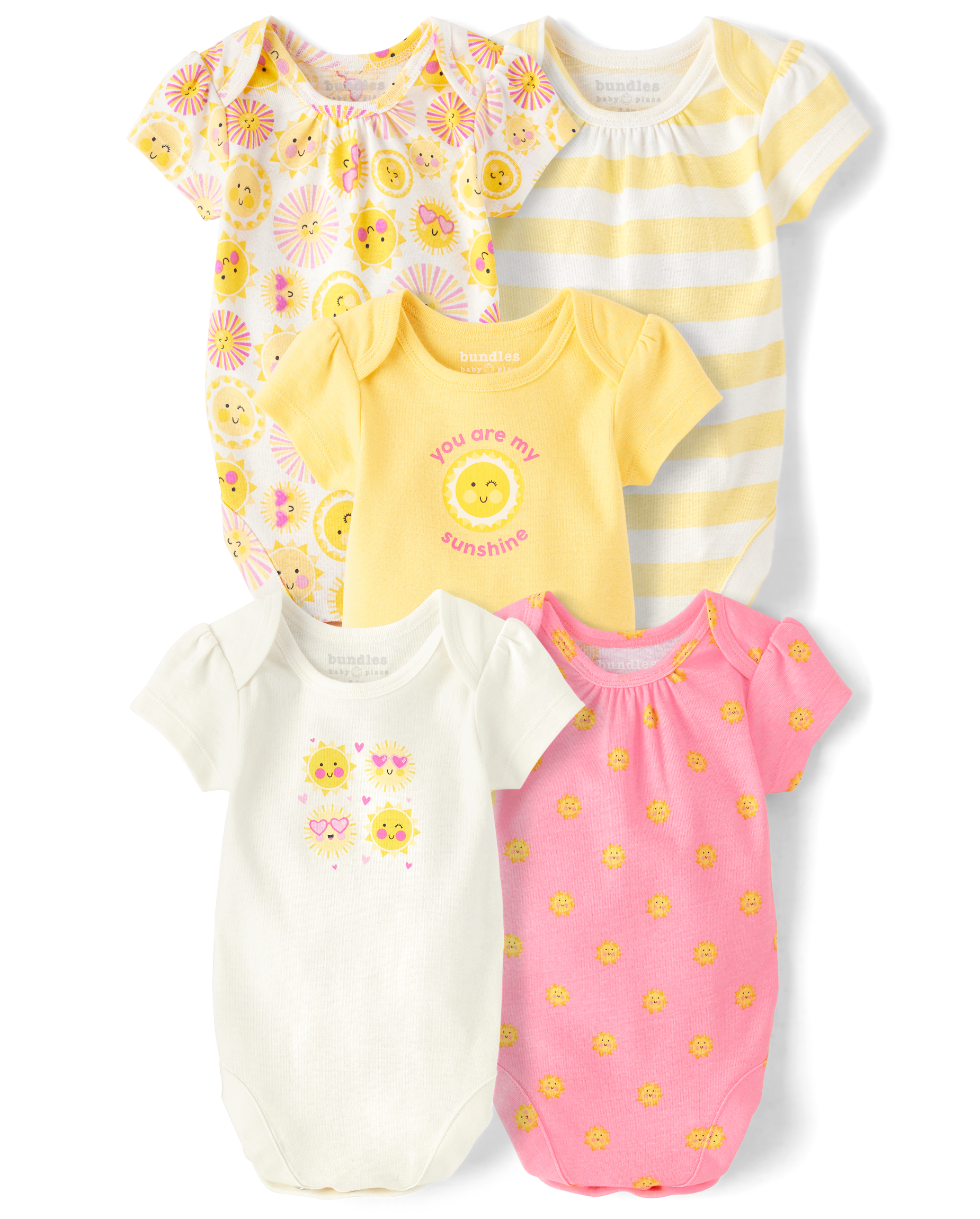 Baby Girls Floral Bodysuit 5-Pack - BUNNYS TAIL