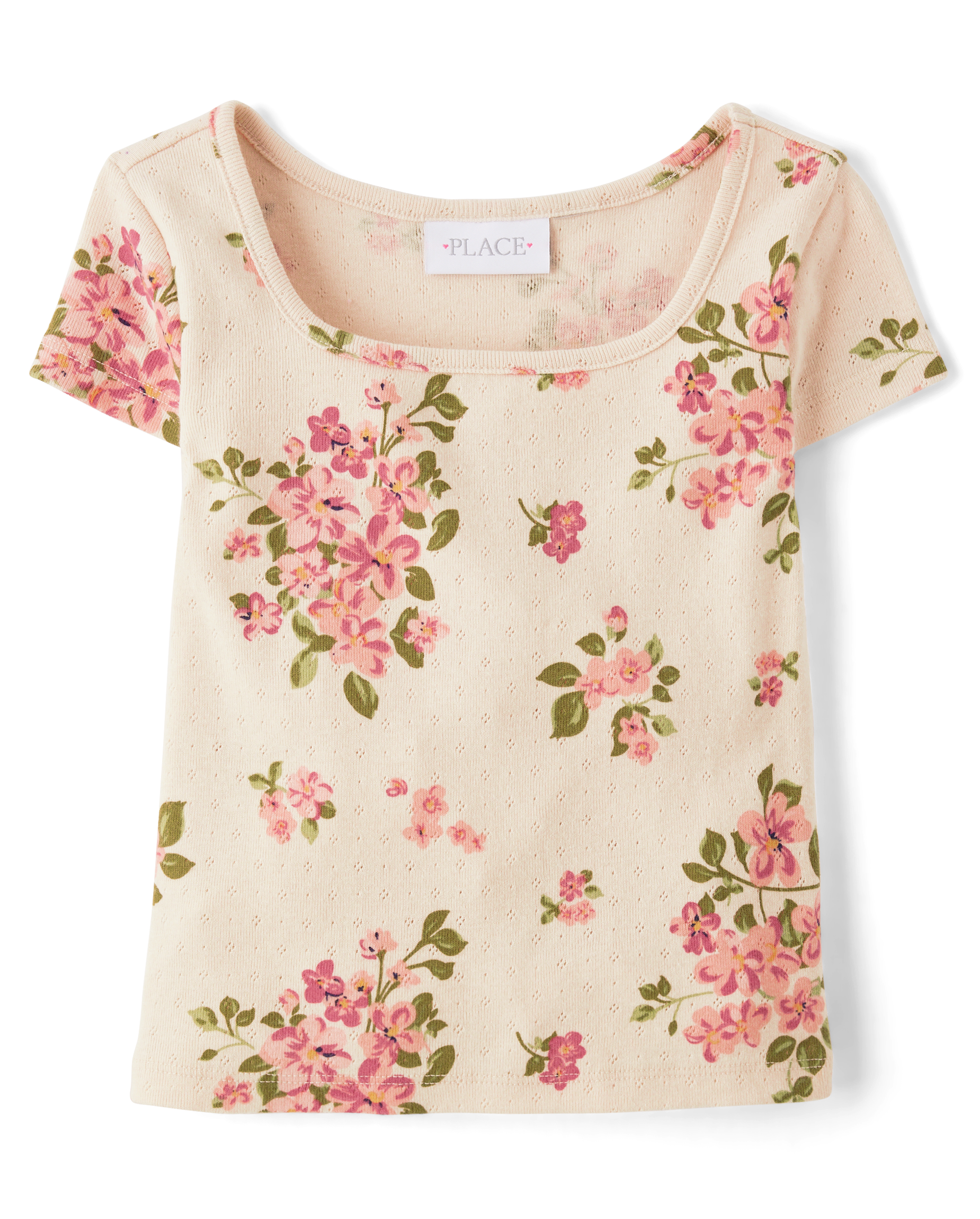 soorploom◇Frill Tee Natural Pointelle◇4y Frill Tee – Soor Ploom