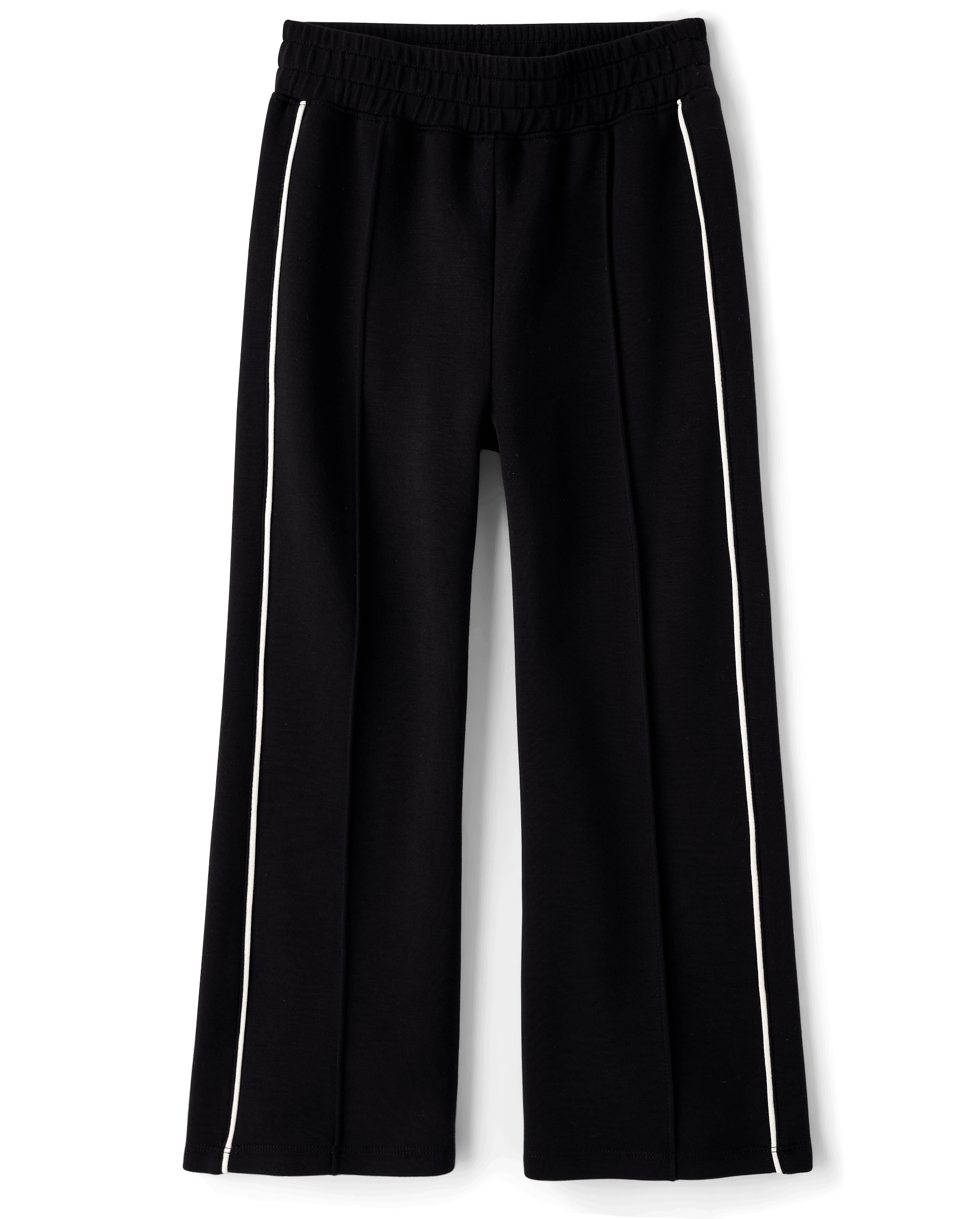 Girls Active Pintuck Scuba Wide Leg Lounge Pants - BLACK