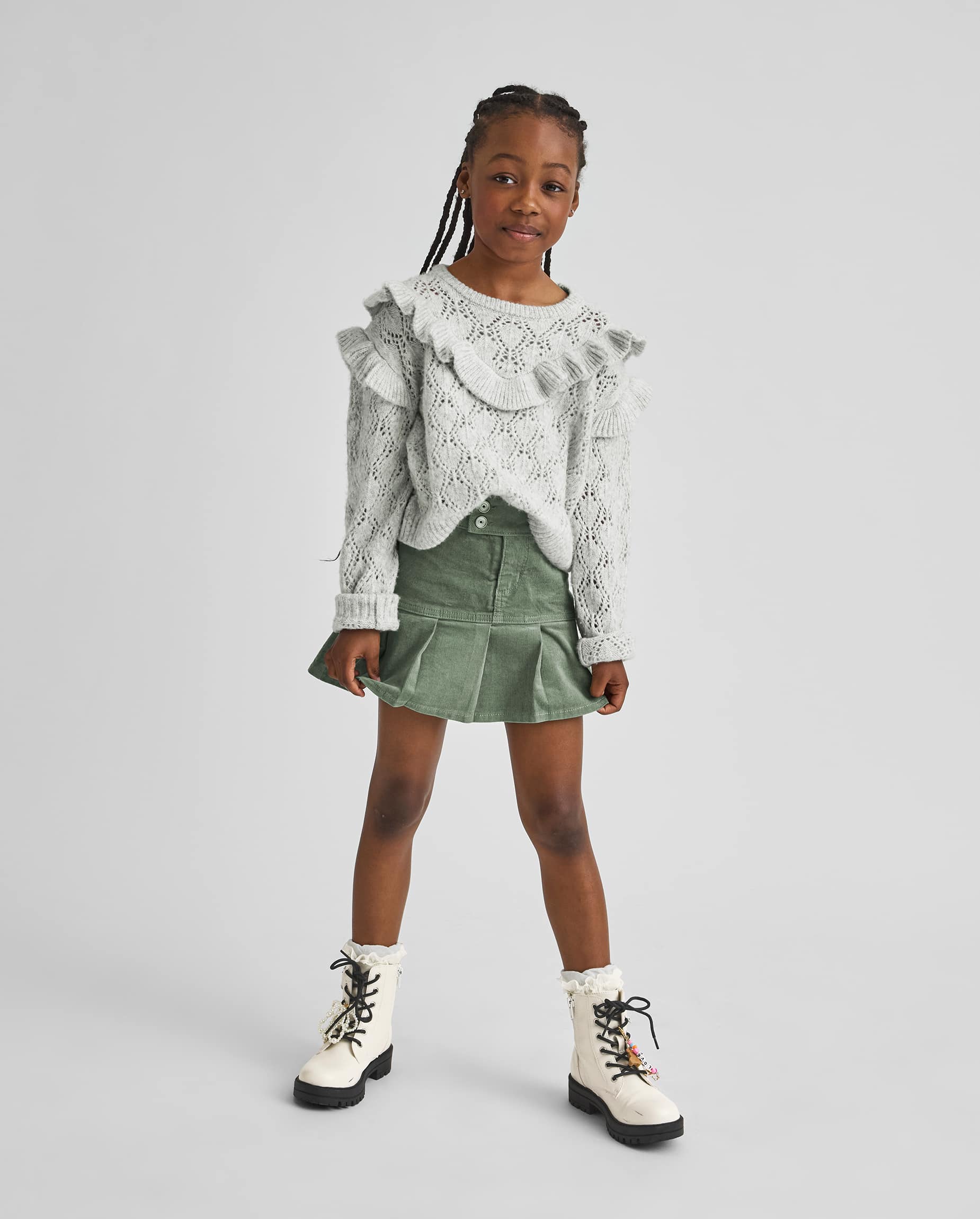 スカート SOOR PLOOM Olive skort gingam 6y Soor Ploom Olive Skort - Light Wash Denim – Casp Baby Mommy