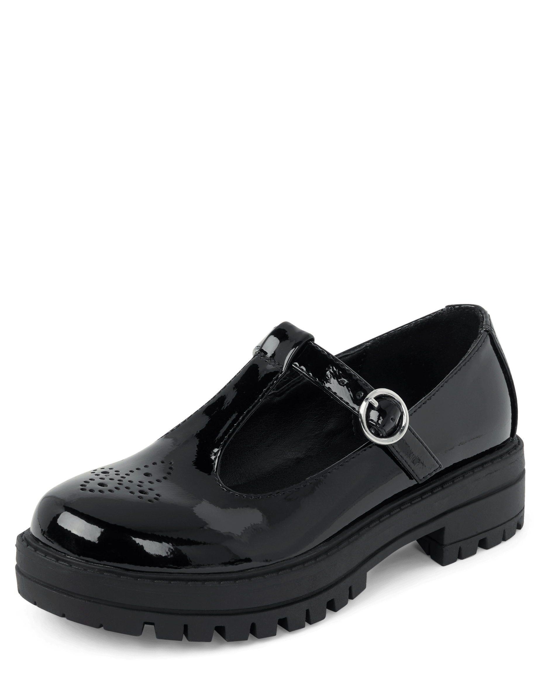 Girls T-Strap Platform Mary Jane Shoes - BLACK | The