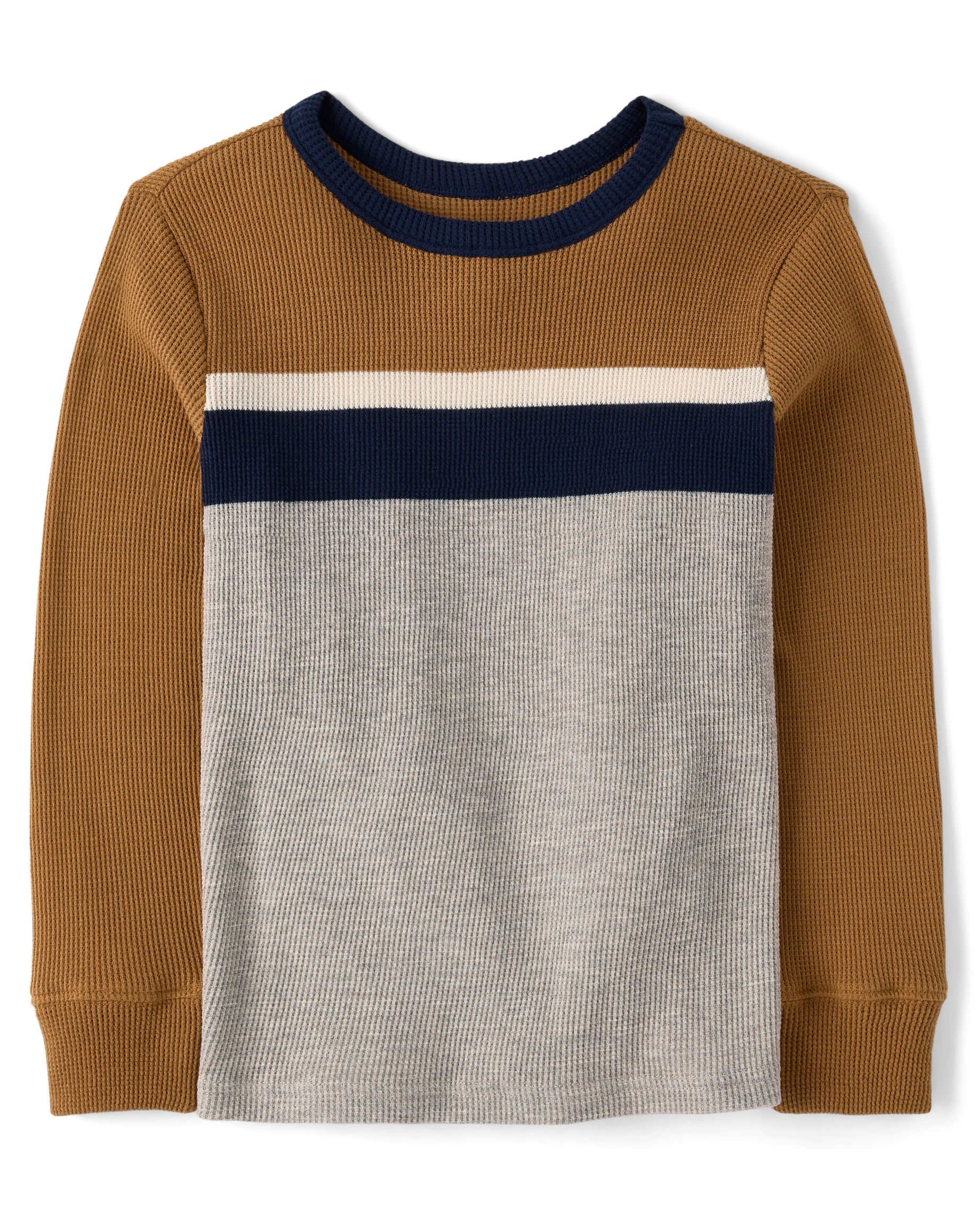 Boys Long Sleeve Colorblock Thermal Top - BLUE | The Children's Place