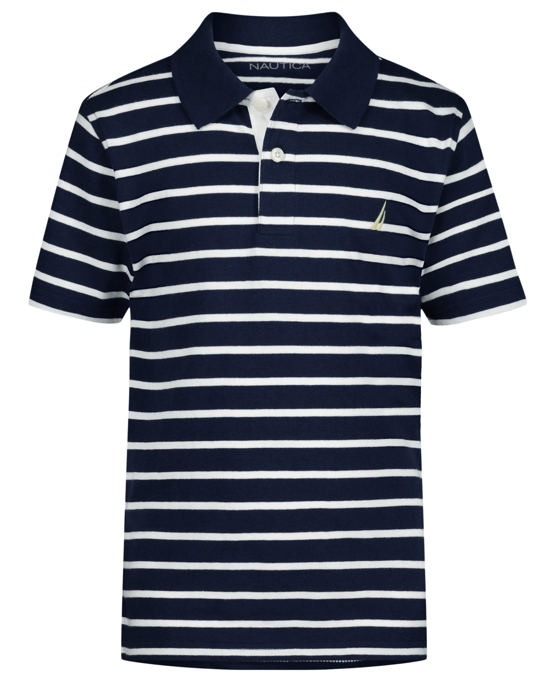 Boys Short Sleeve Nautica Striped Polo - BLUE | The Children