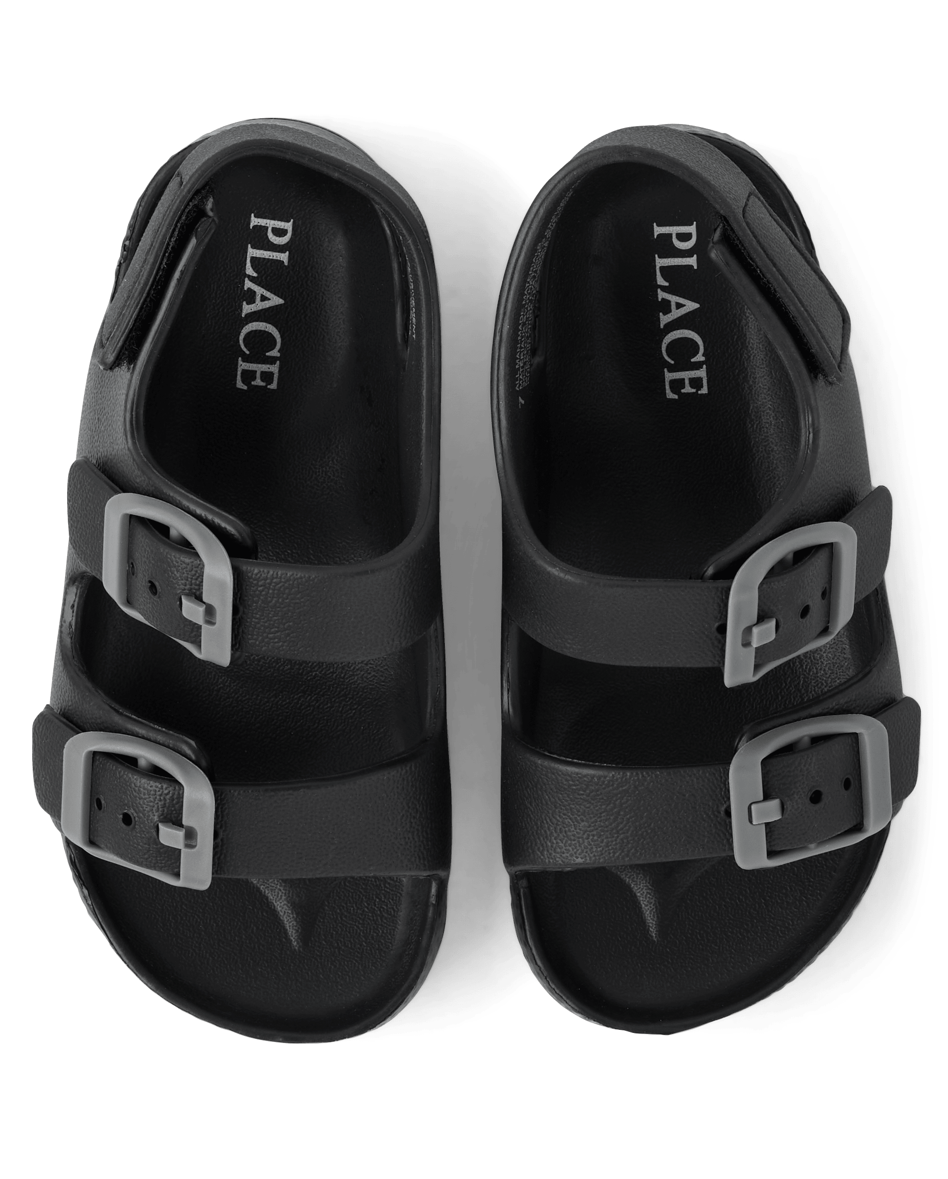 The Kooples Unisex Slides Buckle Accents Blue Black FR 41 - US 7 Cora O-Ring Adjustable Buckle Black Slides – FOXBLOOD main image 4