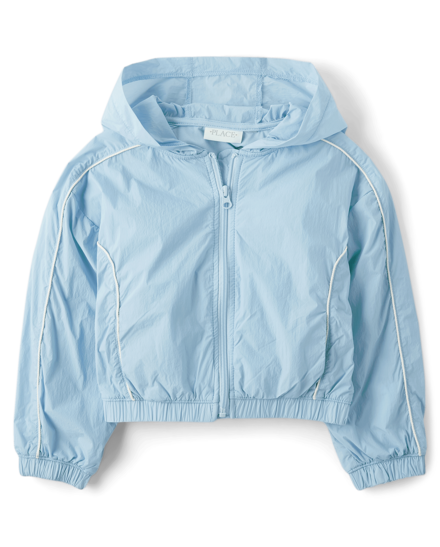 Girls Long Sleeve Contrast Windbreaker Jacket - PURPLE | The