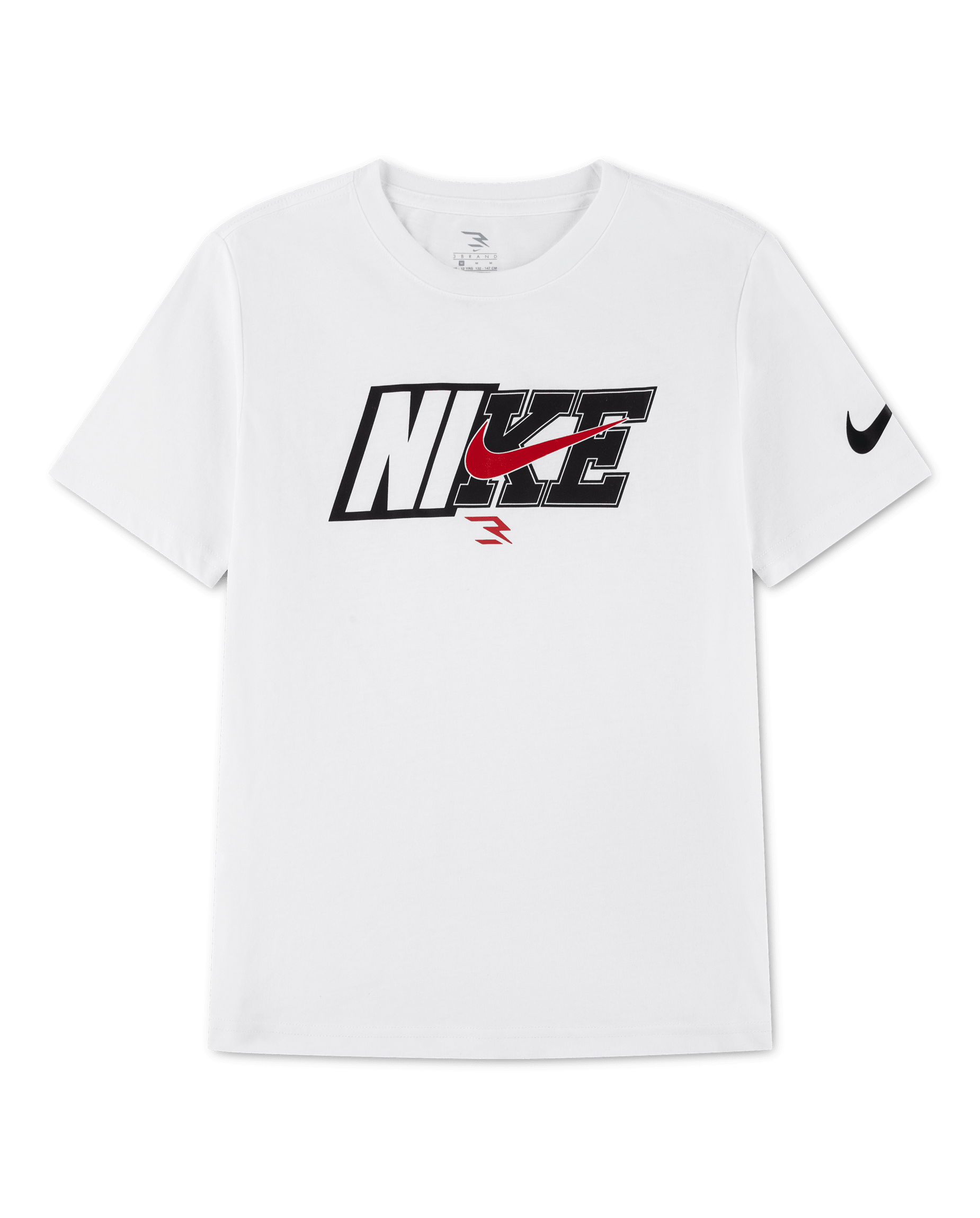 Boys Short Sleeve Nike 3BRAND by Russell Wilson Logo Graphic Tee