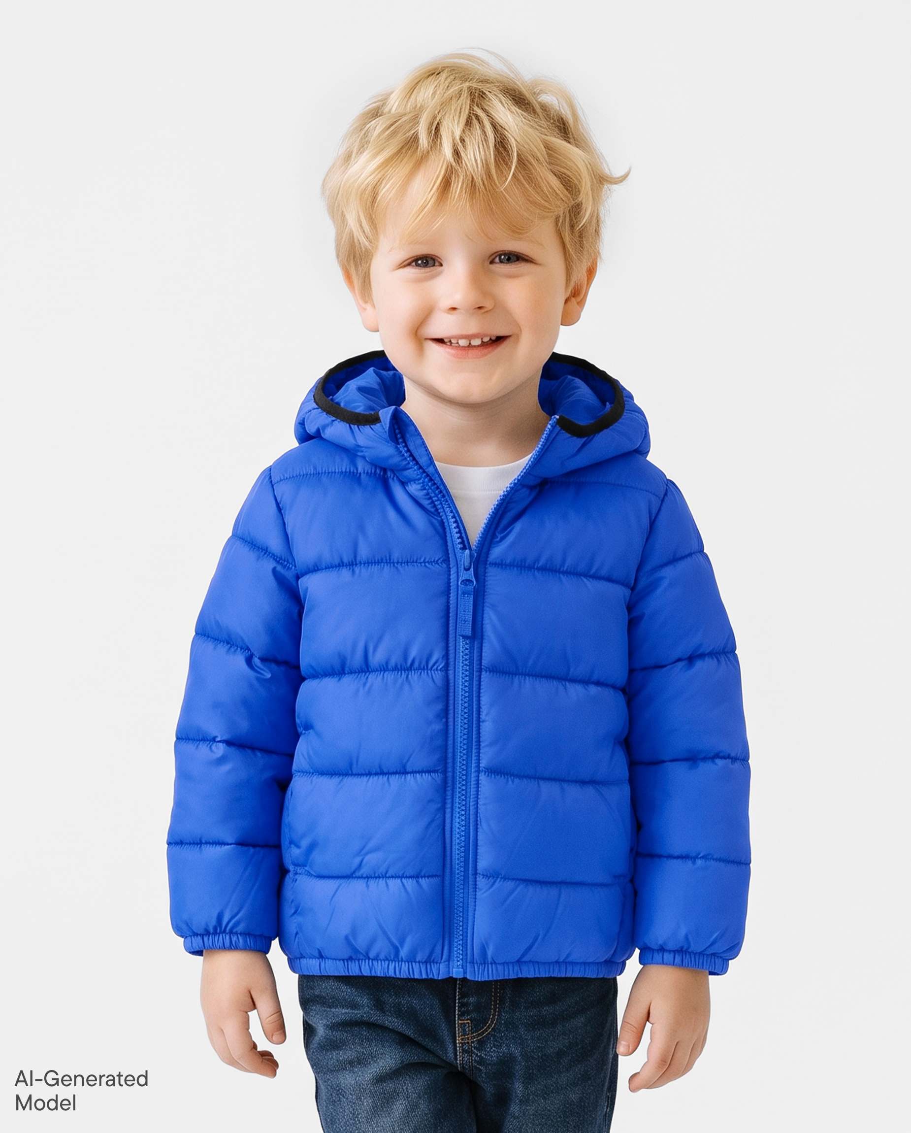 Toddler Boys Hooded Puffer Jacket - ICE COBALT CL