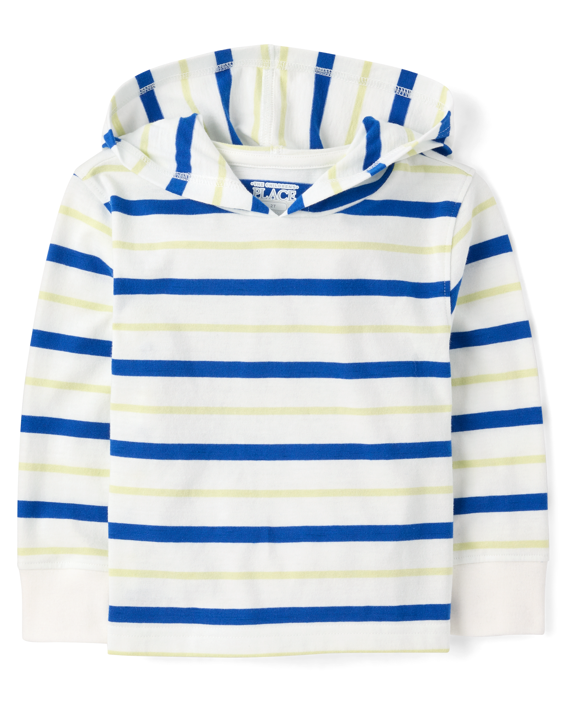 Baby And Toddler Boys Striped Hooded Top - Blue