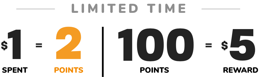 DOUBLE POINTS | LIMITED TIME