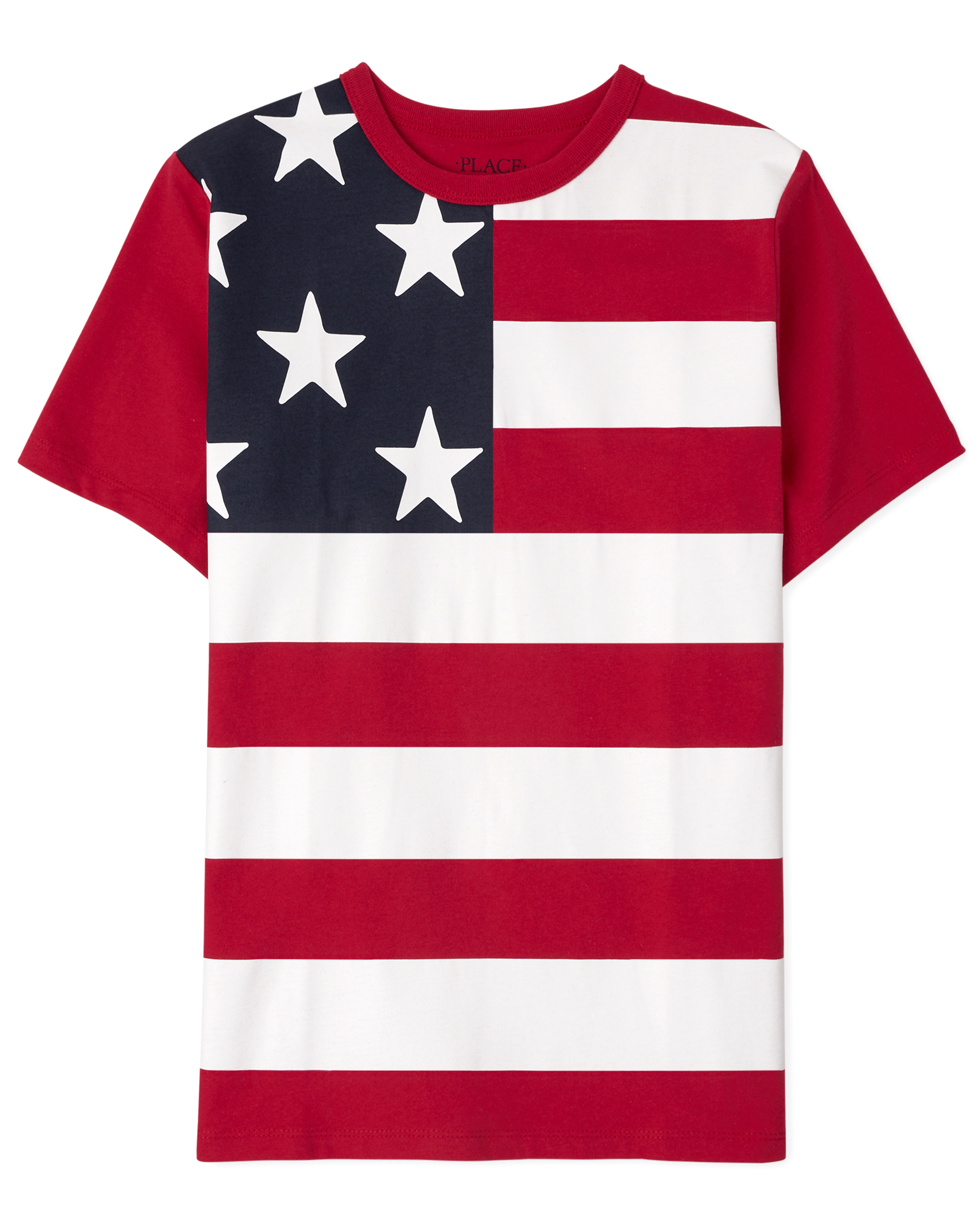 red guess striped shirt