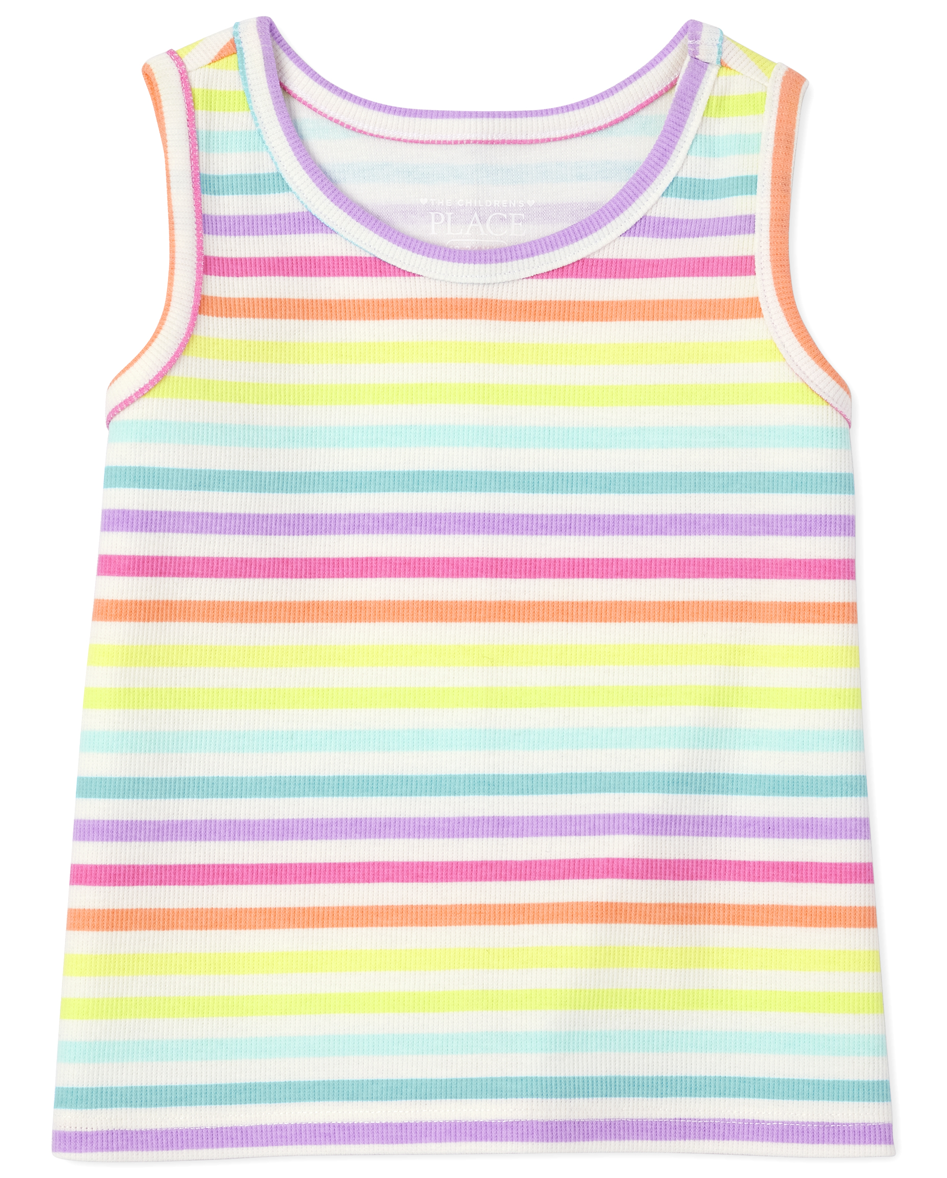 The Children's Place Girls Rainbow Print Tie Front Tank Top 2-Pack 