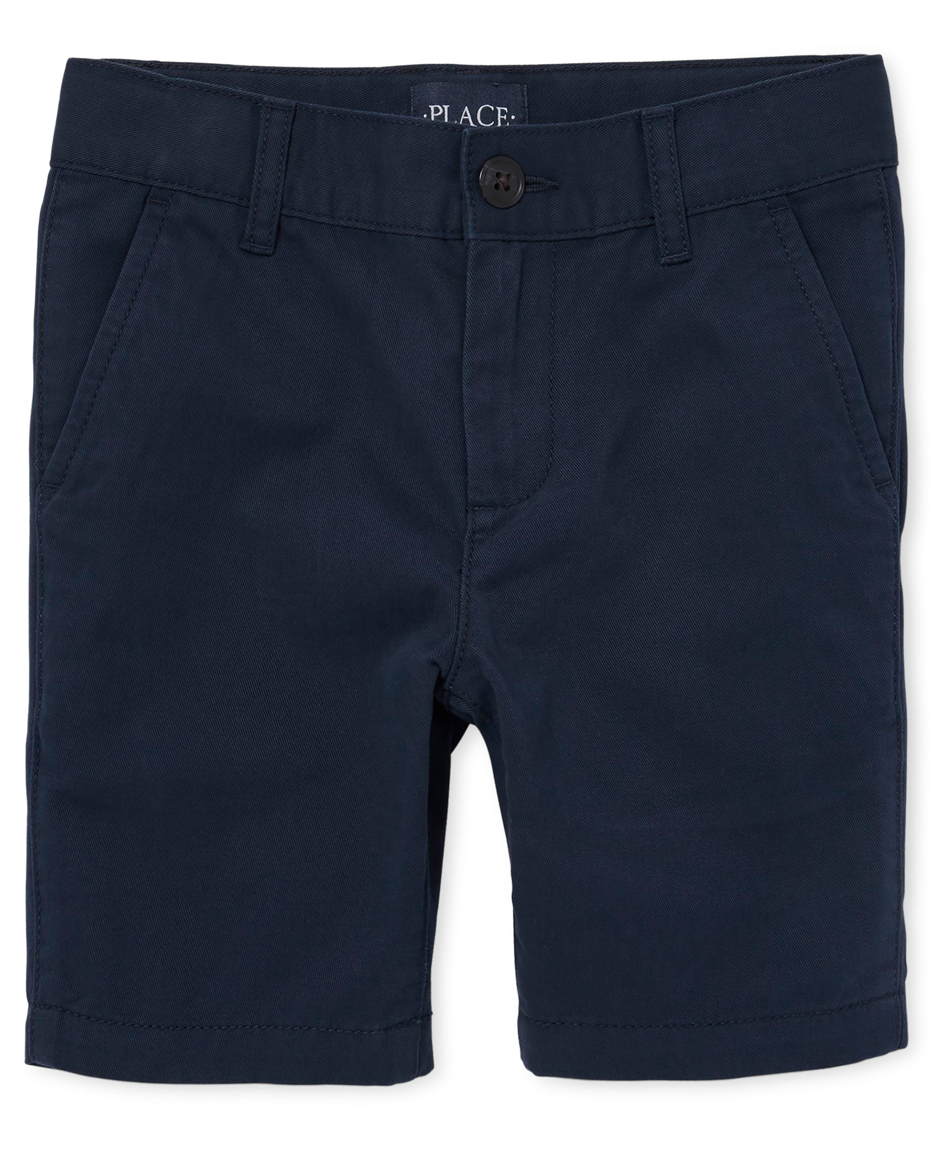 Boys Uniform Stretch Chino Shorts - blue