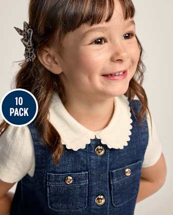 Girls Bow Hair Clip 10-Pack - The Leopard Edit