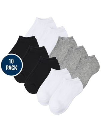 Unisex Kids Ankle Socks 10-Pack