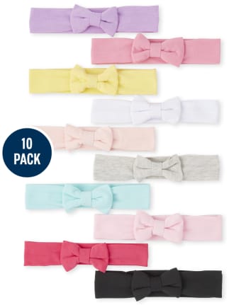 Baby Girls Bow Headwrap 10-Pack