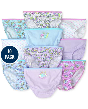 Girls Crittercorn Underwear 10-Pack