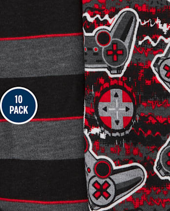 Boys Print Brief Underwear 10-Pack