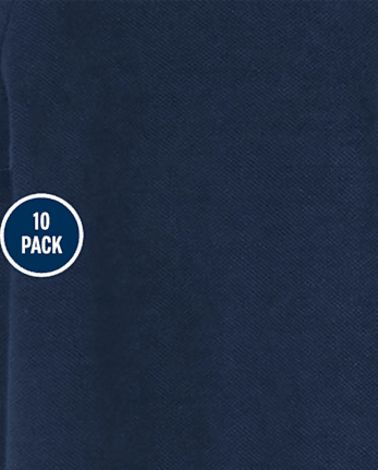 Polo de piqué con volantes de uniforme para niñas, paquete de 10