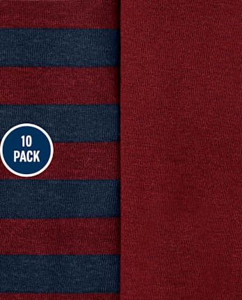 Boys Striped Brief Underwear 10-Pack