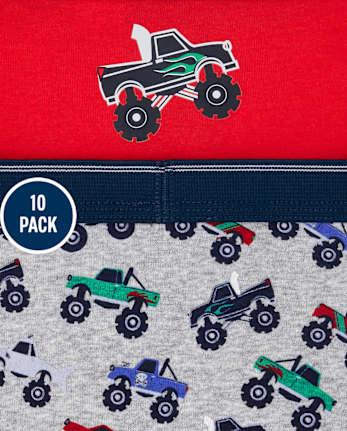 Toddler Boys Transportation Brief Underwear 10-Pack