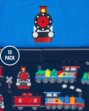 Toddler Boys Transportation Brief Underwear 10-Pack