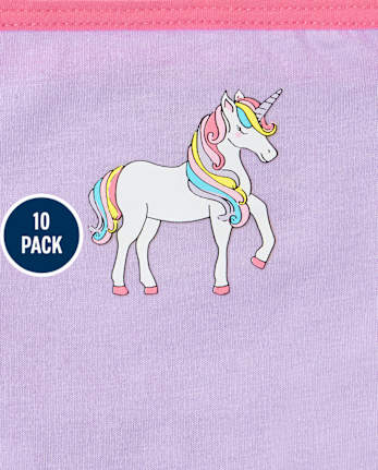 Toddler Girls Unicorn Underwear 10-Pack