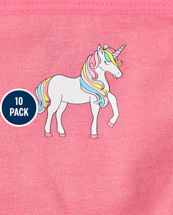 Toddler Girls Unicorn Underwear 10-Pack