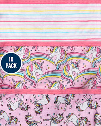 Toddler Girls Unicorn Underwear 10-Pack
