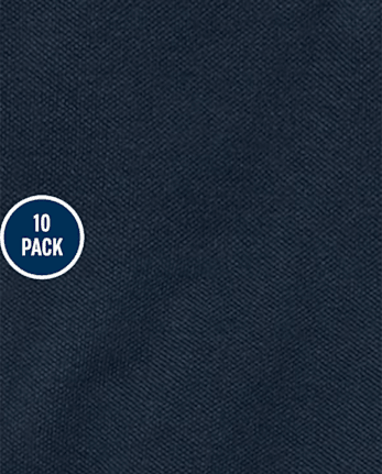 Lot de 10 polos uniformes en piqué pour bébés et tout-petits garçons