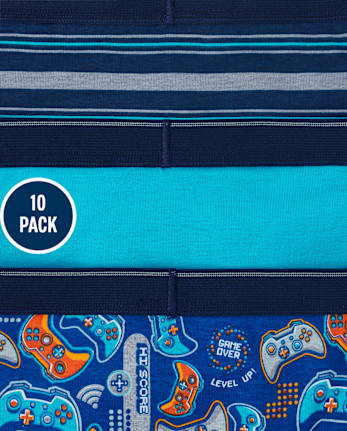 Calzoncillos Gamer para niños, paquete de 10