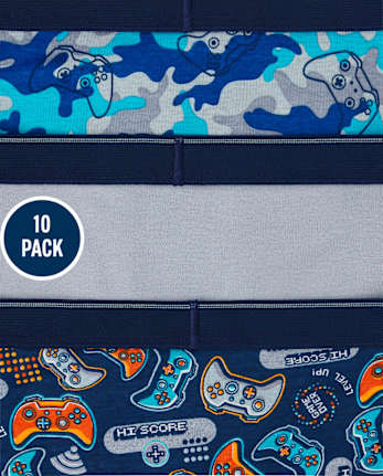 Calzoncillos Gamer para niños, paquete de 10