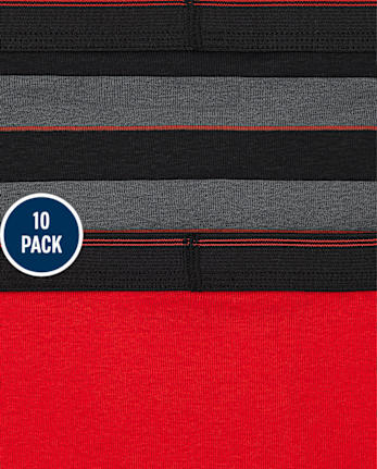 Boys Camo Boxer Brief Underwear 10-Pack