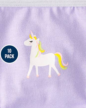 Toddler Girls Unicorn Underwear 10-Pack