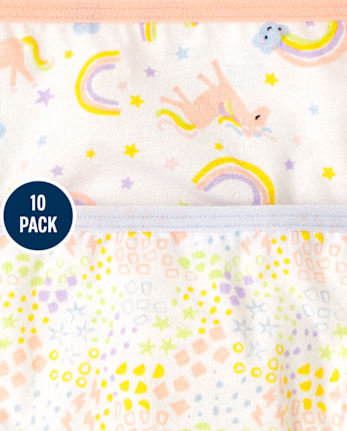 Toddler Girls Unicorn Underwear 10-Pack