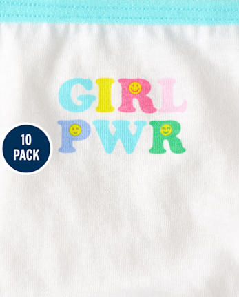 Girls Rainbow Underwear 10-Pack