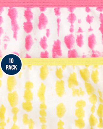 Girls Rainbow Underwear 10-Pack