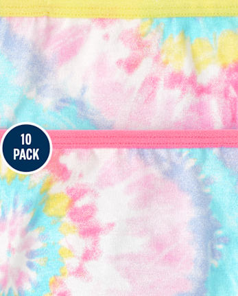 Girls Rainbow Underwear 10-Pack