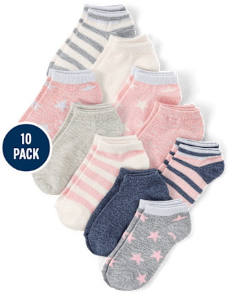 Calcetines tobilleros Niña Foil Estrellas Pack 10