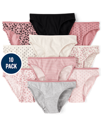 Lot de 10 sous-vêtements de bikini léopard pour filles