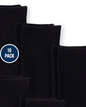 Chaussettes montantes rembourrées pour garçon, lot de 10