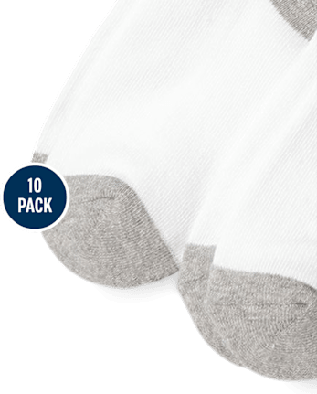 Chaussettes montantes rembourrées pour garçon, lot de 10