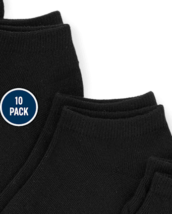 Kids Cushioned Ankle Socks 10-Pack