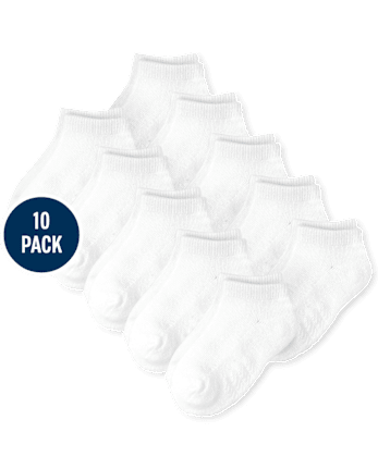 Kids Cushioned Ankle Socks 10-Pack