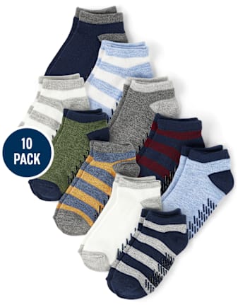 Lot de 10 paires de chaussettes rayées pour tout-petits garçons