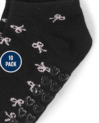 Lot de 10 chaussettes courtes pour petites filles à motifs de chats