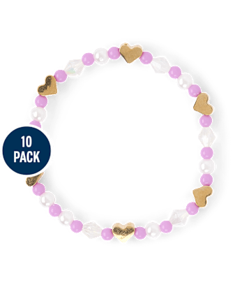 Girls Besties Beaded Bracelet 10-Pack