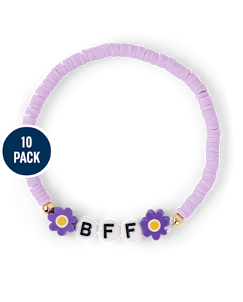 Girls Besties Beaded Bracelet 10-Pack